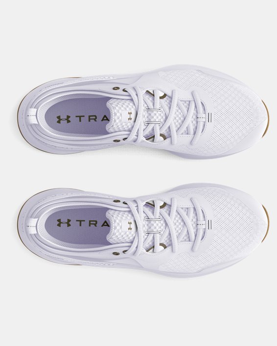 Women's UA HOVR™ Omnia Metallic Training Shoes, White, pdpMainDesktop image number 2